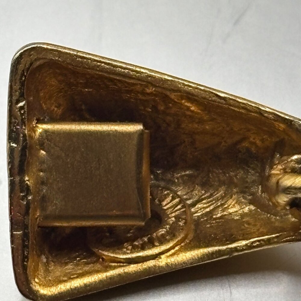 VTG Clara Studio Geometric Link Bracelet Fold-Over Insert Clasp 7" Long OOAK - Picture 8 of 11